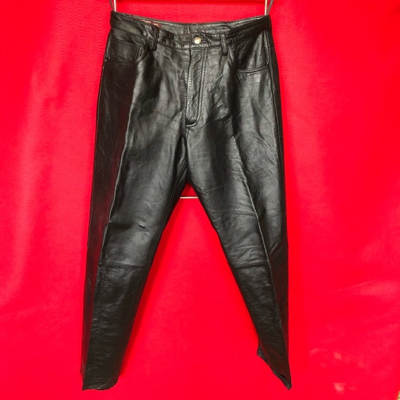 leather jeans with belt loops